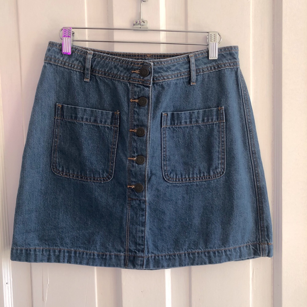 Denim Button Front Mini